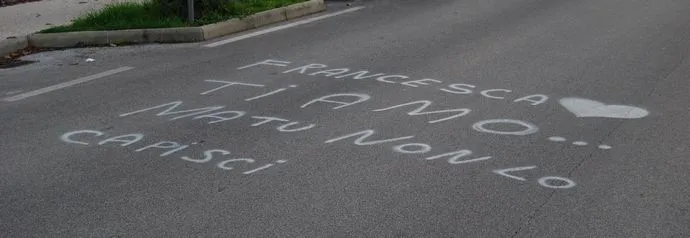 Francesca ti amo", graffiti per esprimere amore! | News | Viareggino