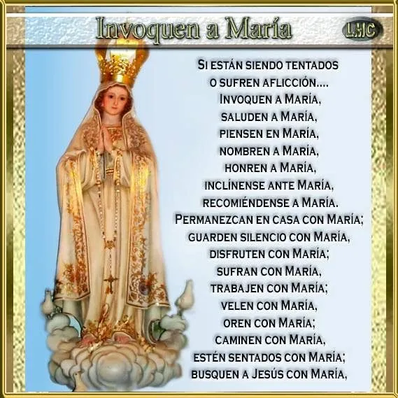 Frases de Amor Cortas » Blog Archive » INVOQUEN A LA VIRGEN MARÍA