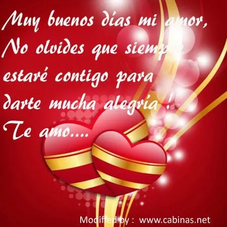 Frases de buenos dias para mi amor | Solo mensajes muy bonitos gratis