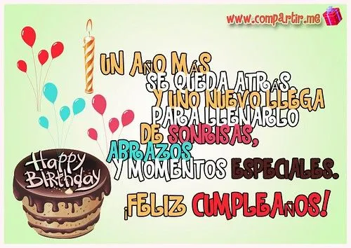 Frases de amor: Postal de Feliz Cumpleaños con una frase de ...