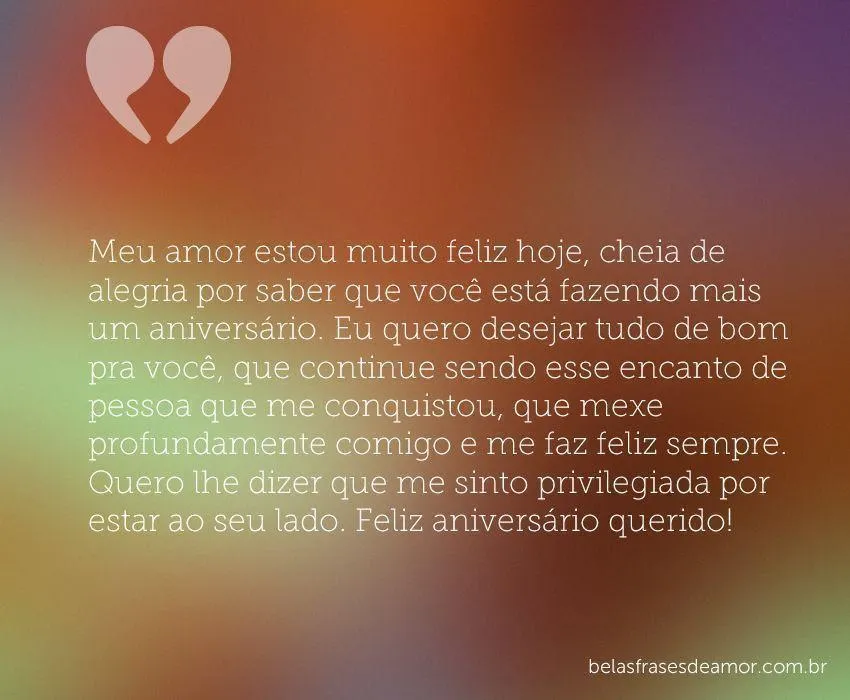 Frases de Aniversário com Amor