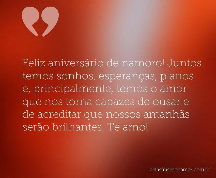 Frases de Aniversário de Namoro