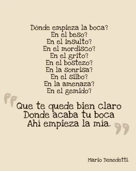 frases bonitas — Frases célebre de amor -Mario Benedetti