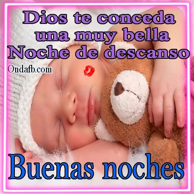 Frases bonitas de buenas noches con imagen tierna de un bebe ...