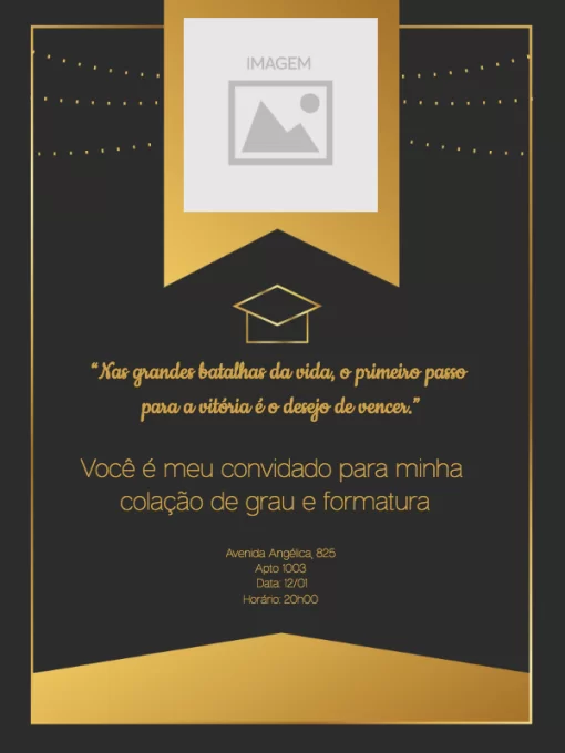 Frases convite de formatura