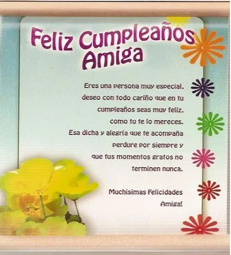 Frases de cumpleaños para una amiga ~ Frases de cumpleaños