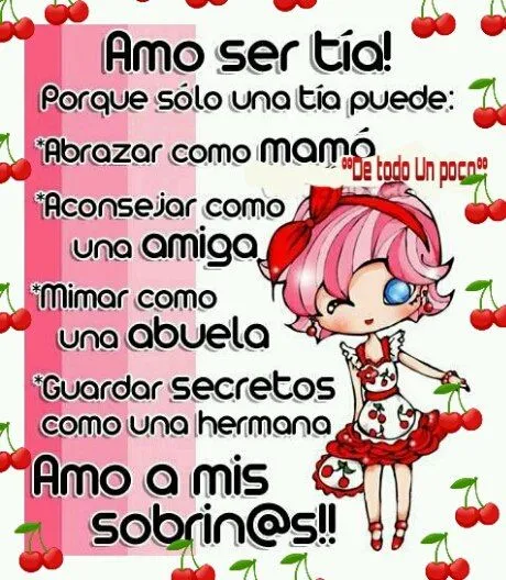 IMAGEN CON FRASE: AMO SER TIA | IMAGENES, FRASES, POEMAS, PARA ...