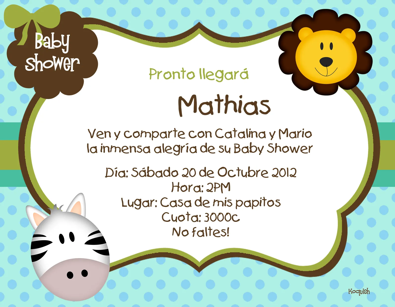 Texto Para Invitaciones De Baby Shower Gratis