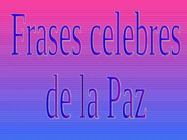 Frases De La Paz