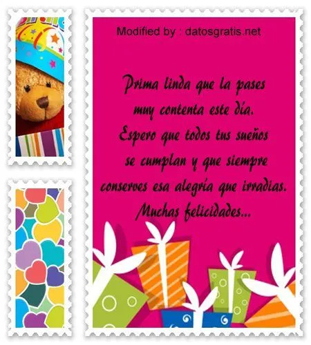 Nuevas Frases Y Tarjetas De Cumpleaños Para Mi Prima