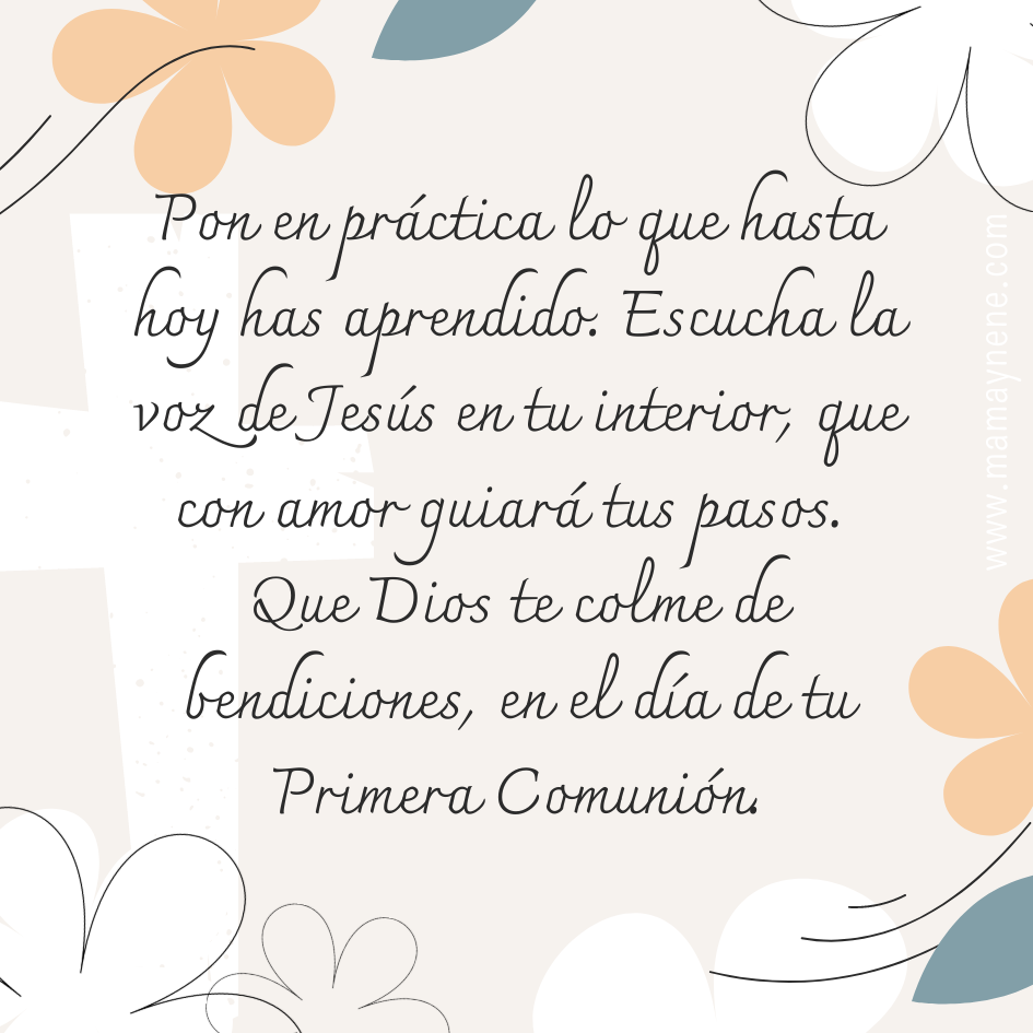 Frases y tarjetas para felicitar por la Primera Comunión | Mamá y nené - Maternidad y recursos educativos