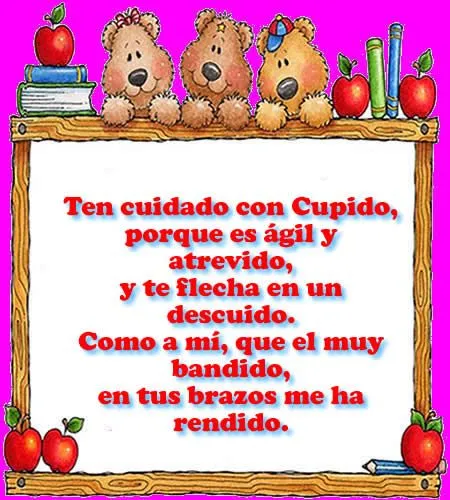 frases , Test y poemas de amor: TEN CUIDADO CON CUPIDO