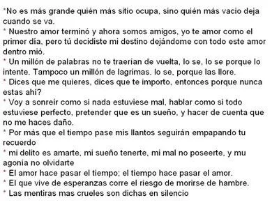 Frases tristes enamorados : Test Amor Frases Desamor