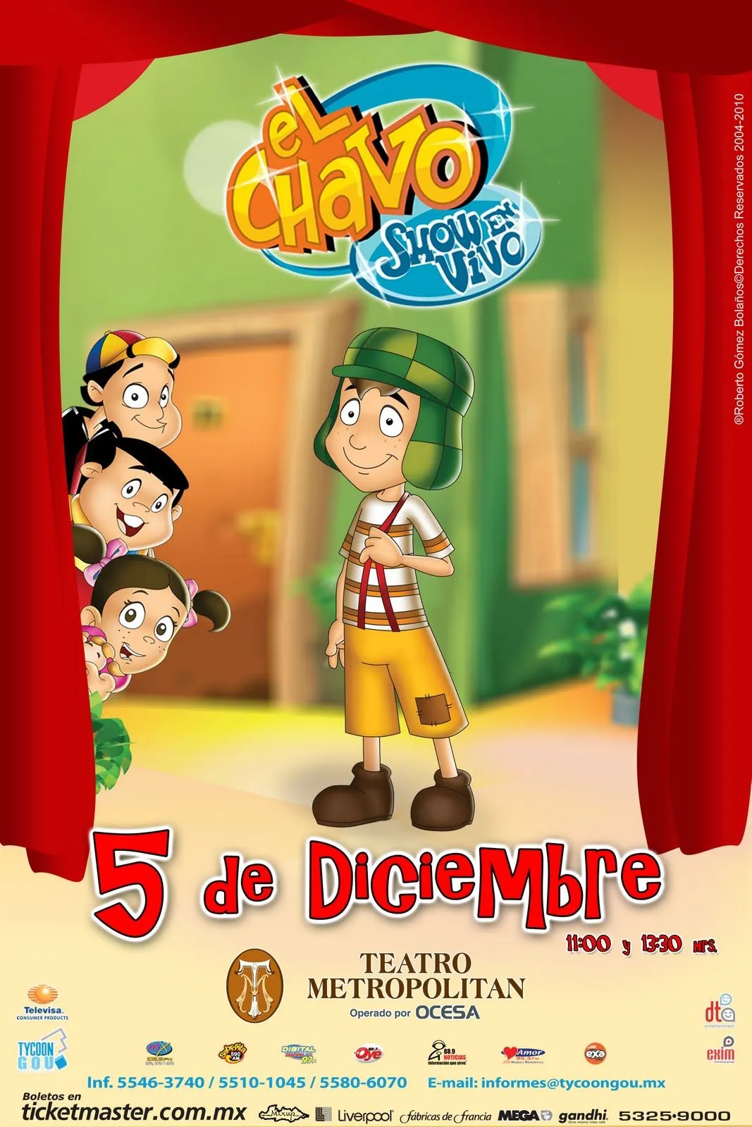 Frecuencia Musical: EL SHOW DEL CHAVO EN VIVO- TEATRO METROPÓLITAN 5 ...