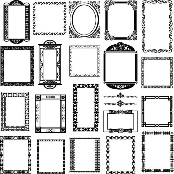 Free black and white page borders Free vector for free download ...