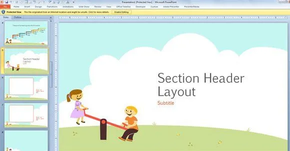 Free Children PowerPoint Template with Cartoons for PowerPoint ...
