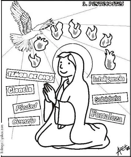 Free coloring pages of espiritu santo para ninos