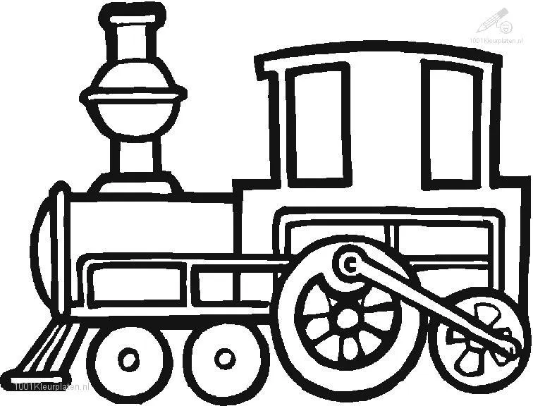 Free coloring pages of railway train