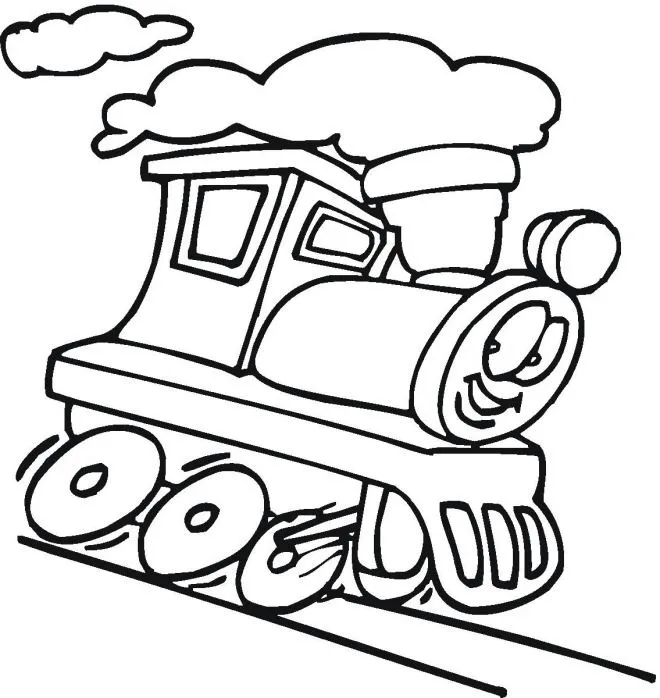 Free coloring pages of train 9