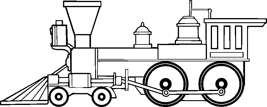 Free coloring pages of train black