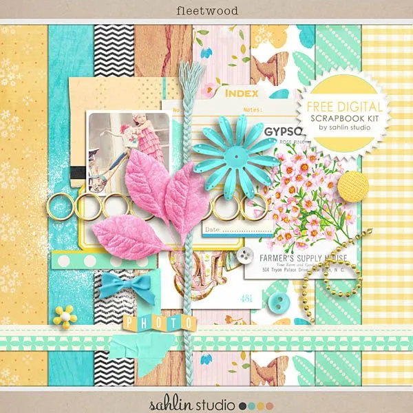 FREE Digtial Scrapbook Kit - Fleetwood | Sahlin Studio | Digital ...