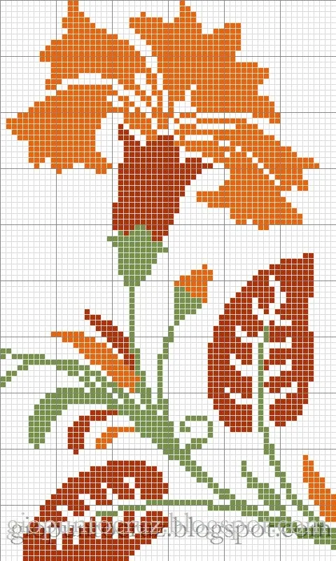 Free Flower Cross Stitch Patterns | Embroidery and Arts Creatives