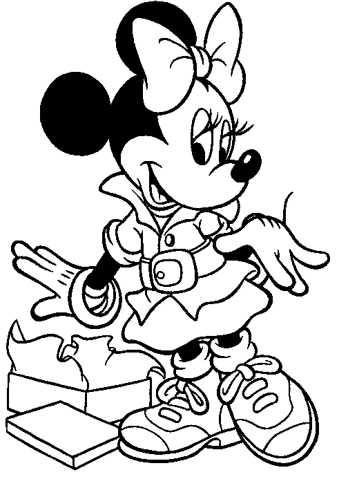 Free Mini Mouse DIsney Coloring Pages 