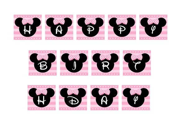 FREE PINK Minnie Mouse Birthday Party Printables from Printabelle ...