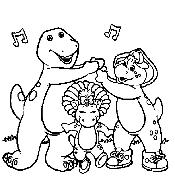 Free Printable Barney Coloring Pages For Kids