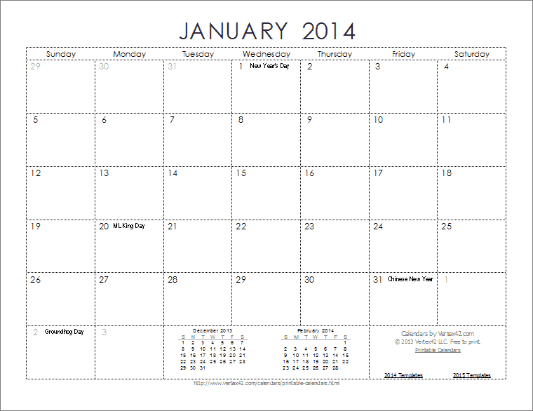 Free Printable Calendar - Printable Monthly Calendars