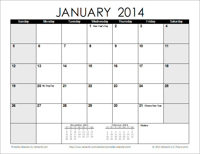 Free Printable Calendar - Printable Monthly Calendars