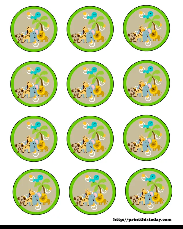 Free Printable Labels (Jungle themed Baby Shower) | Print This Today