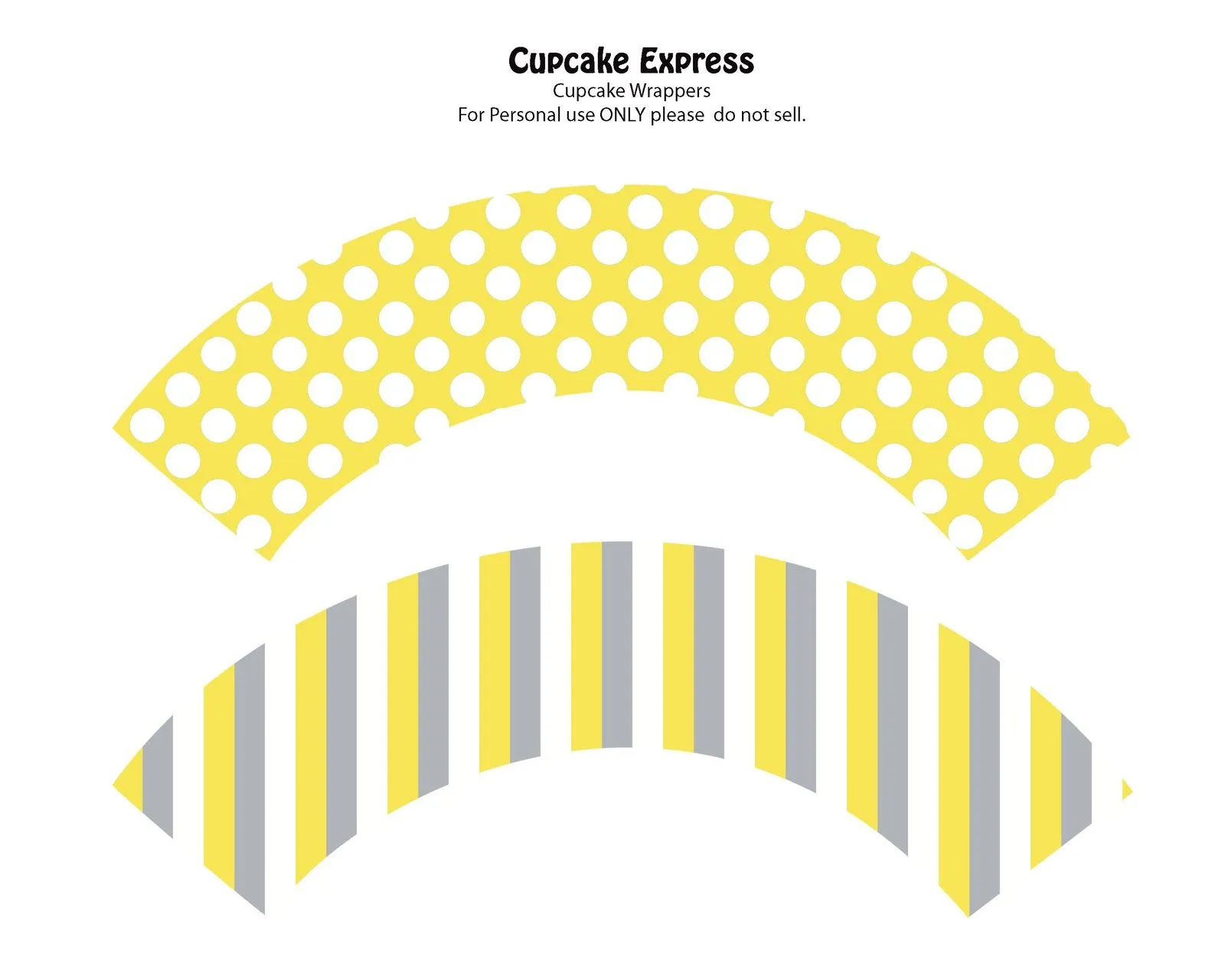 Free Printable Yellow and Grey food labels& Cupcake wrappers!!!