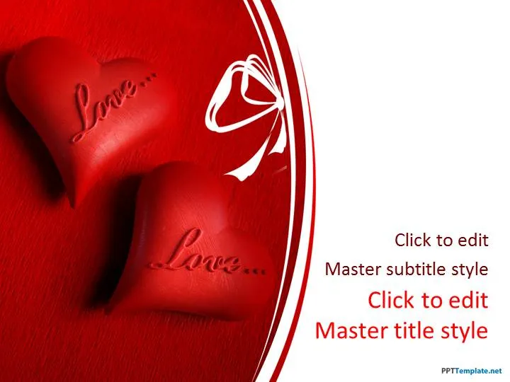 Free Red Heart PPT Template