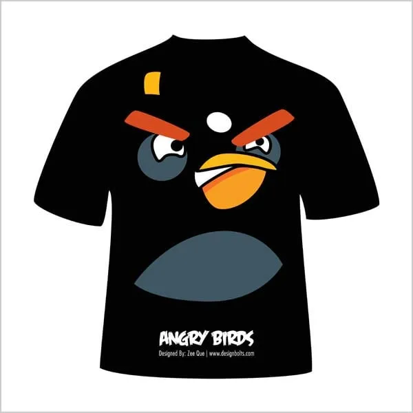 Free Vector Angry Birds T-Shirt Designs In (.ai, .eps, .cdr ...