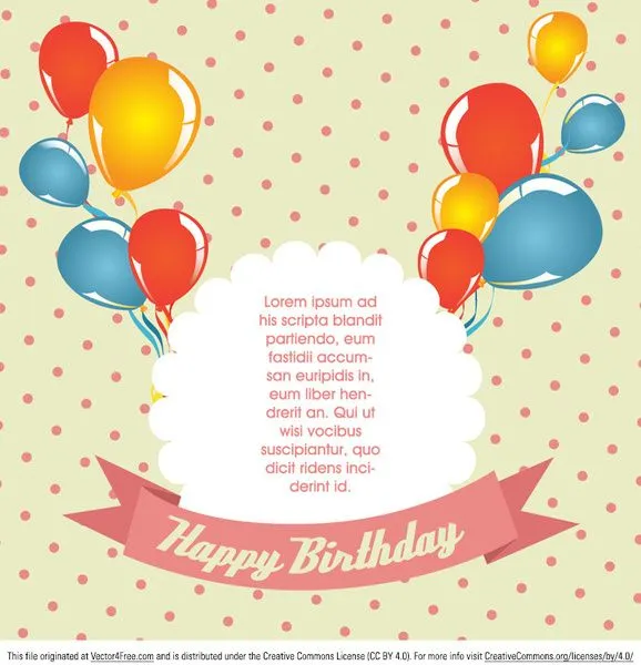 Free vector birthday card Free vector for free download about (313 ...