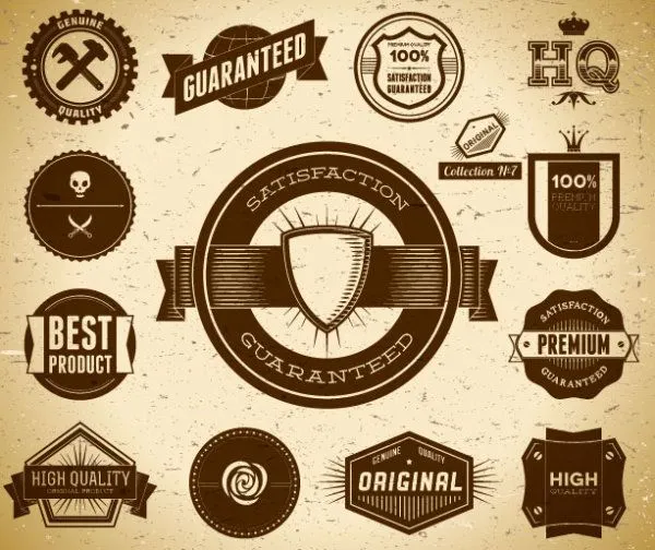 free vector vintage Label Set 01 - Vector Label free download