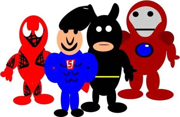 Super heroes Vector clip art - Free vector for free download