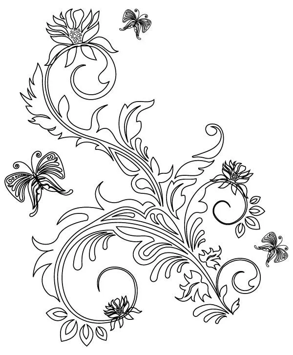 Freebie Release: 5 Floral Ornaments Vector Brushes