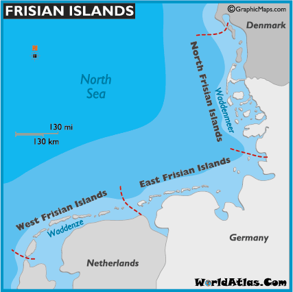 frisian islands map and map of the frisian islands history ...