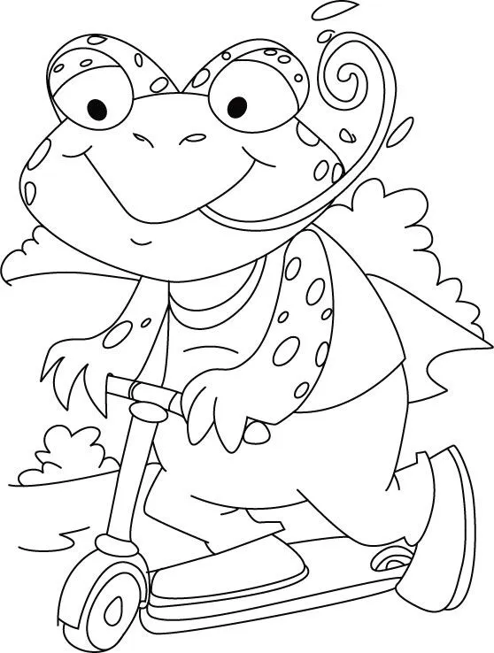 Frogs new bicycle coloring pages | Download Free Frogs new bicycle ...