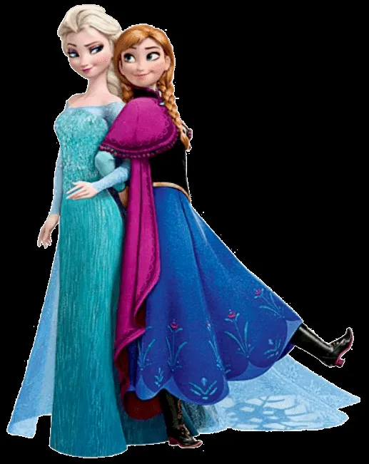 Frozen: Imágenes de Ana y Elsa. Clip Art. | Ideas y material ...