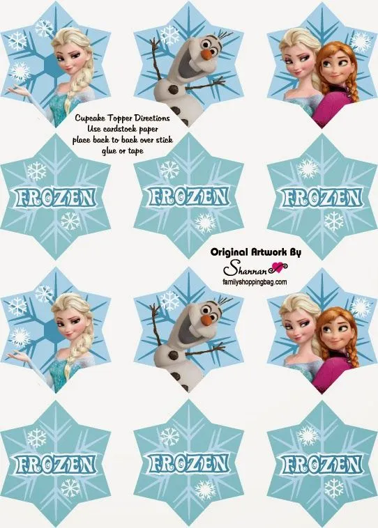 Frozen: Lindos Wrappers y Toppers para Cupcakes para Imprimir ...