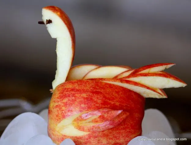 Con la frutas se puede hacer arte: Un cisne de manzana. | Consejo ...