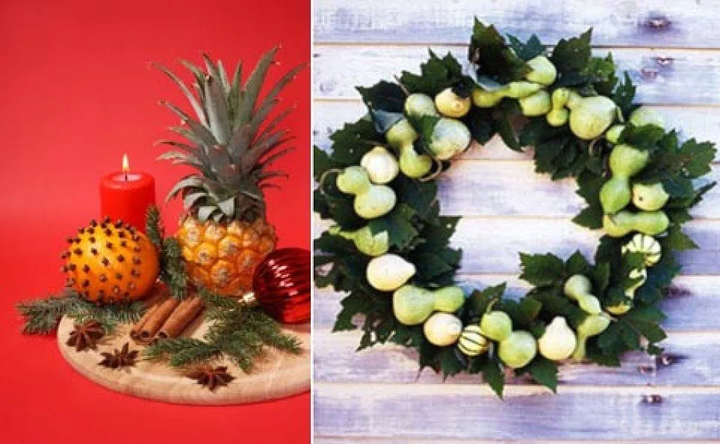 Frutas y verduras para decorar en Navidad | Decorar tu casa es ...