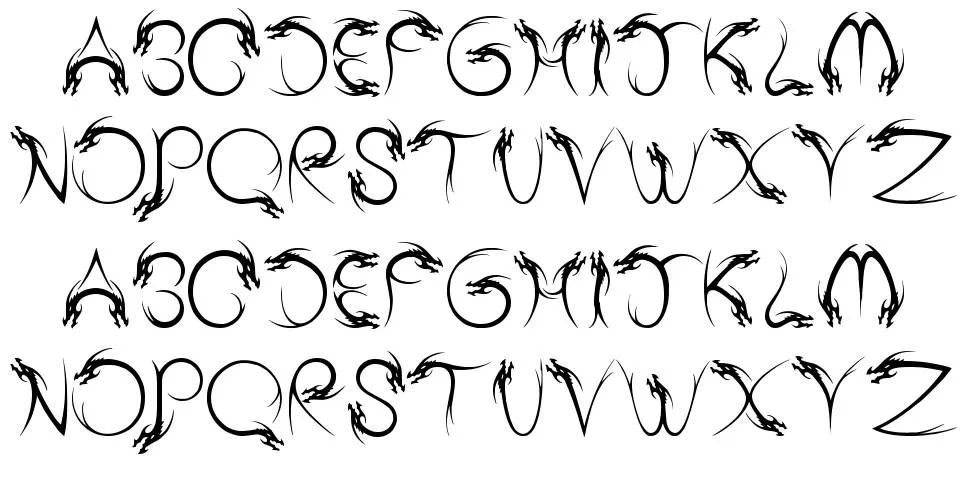 Scarica Font Tribal Dragon