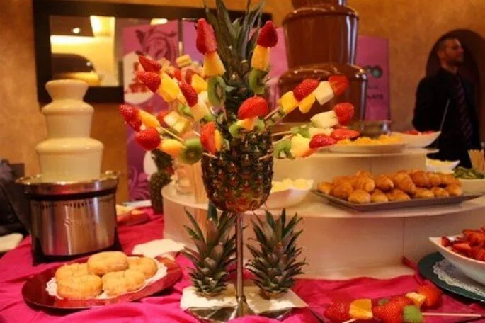 Fuentes de chocolate para el banquete de tu boda