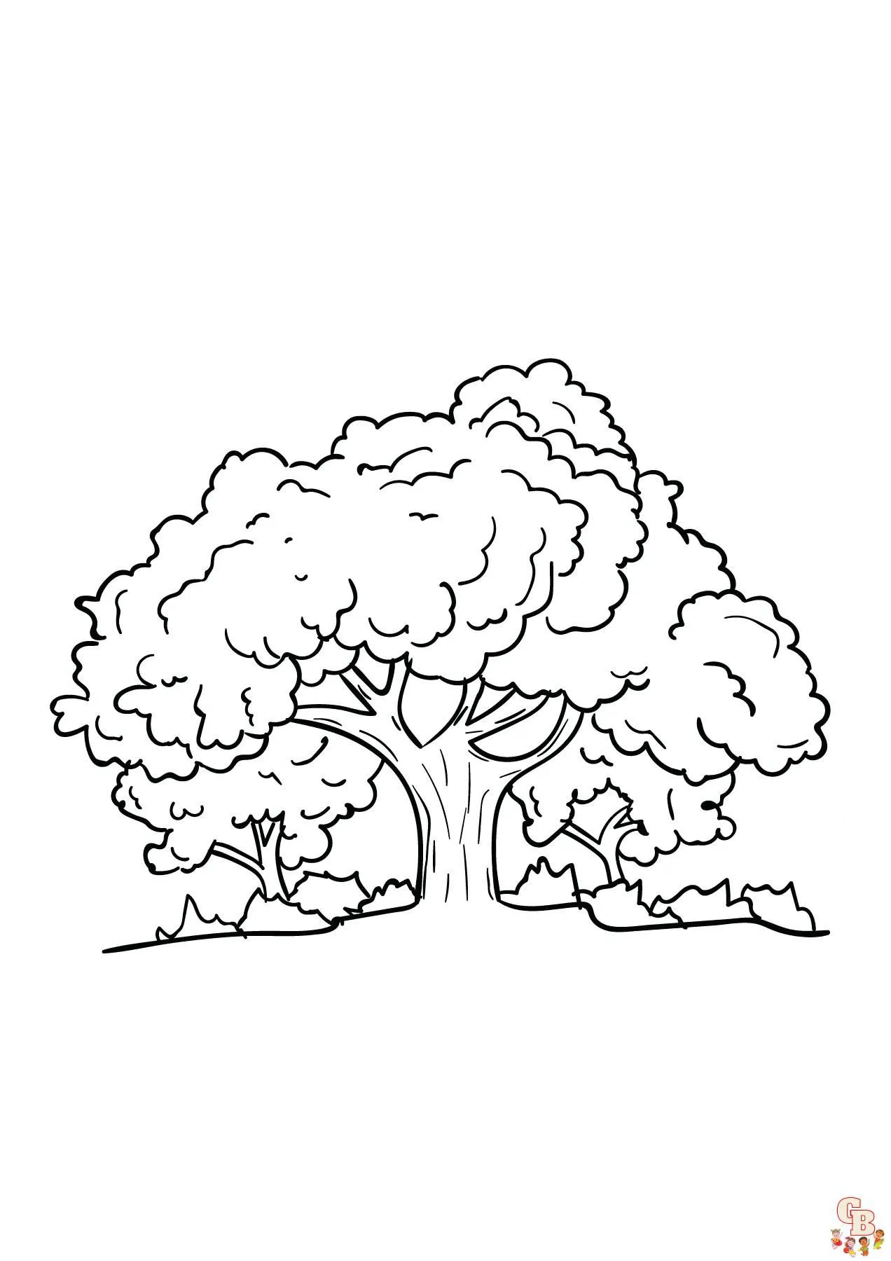 Fun and Free Tree Coloring Pages for Kids