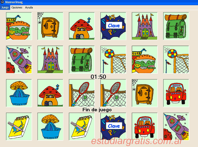 Fundacion Niña Maria.: Juego de memoria.
