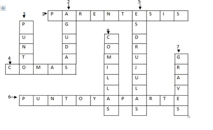Fundamentos de la Investigación: Crucigrama "Reglas Ortográficas ...